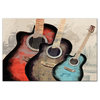 "Colorful Acoustic Painterly Guitar" Canvas Wall Art, 36"x24"
