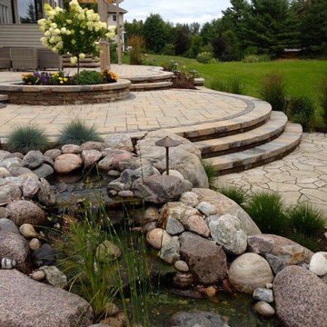 Relaxing Retreat with a Natural Pond Water Feature