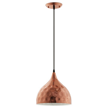 Country Farm Pendant Ceiling Light, Copper Metal Iron, Rose Gold