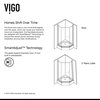 VIGO 40"x40" Frameless Neo-Angle 3/8" Shower, With Low-Profile Base, Brushed Nickel, 36", Without Base