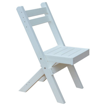 Poly Lumber Coronado Folding Bistro Chair, White