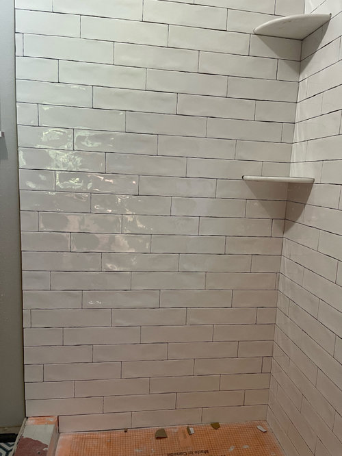 tile shower install acceptable?