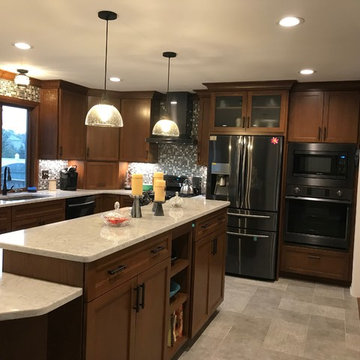 Large Traditional Cherry Kitchen Remodel