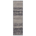 Mohawk Home - Mohawk Home Woven Chaffee Area Rug, Grey, 2' 1" x 5' - Live in luxurious style with the Mohawk Home Chaffee Area Rug featuring an abstract inspired striped design in a versatile neutral cream and grey color palette combination. Flawlessly finished with advanced machine woven technology, this area rug offers a lavish soft feel, brilliant color clarity, and richly defined details with the dependable durability needed for busy households. Available in scatters, runners, and popular sizes such as 5" x 8" and 8" x 10", this area rug is an excellent choice for adding style to a variety of spaces in your home such as the living room, dining room, bedroom, office, kitchen, hallway, entryway, and more.