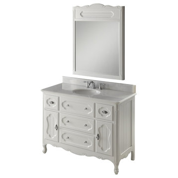 48 inch Cottage-Style Knoxville Bathroom Sink Vanity With Mirror