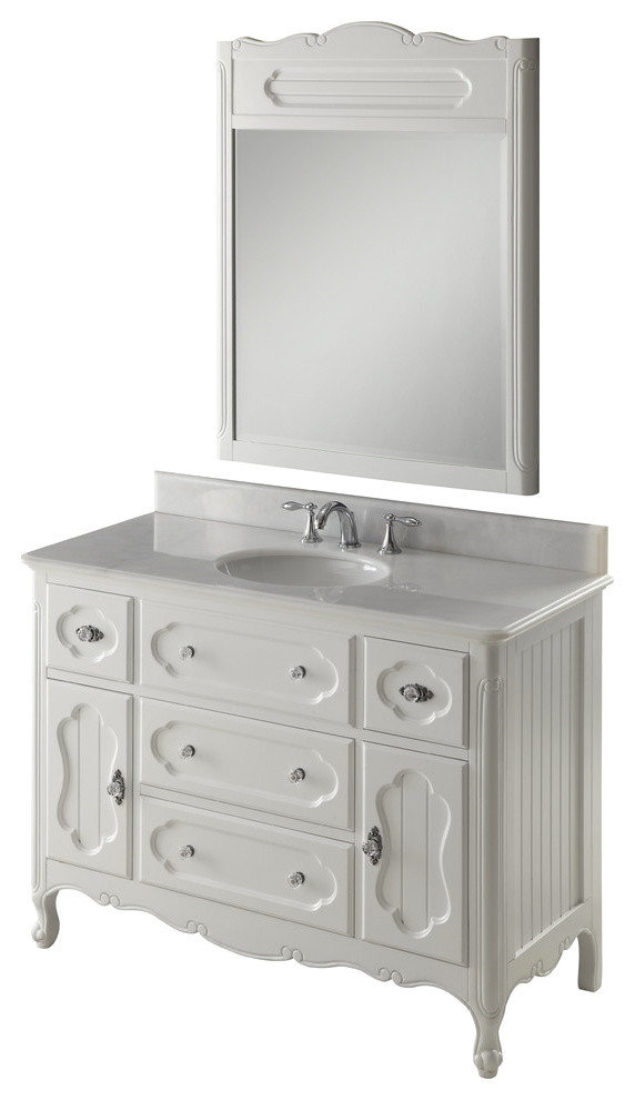 48 inch CottageStyle Knoxville Bathroom Sink Vanity With Mirror