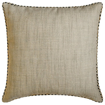 Grey Jute Lace and Moroccan 18"x18" Throw Pillow Cover Jutish Grey