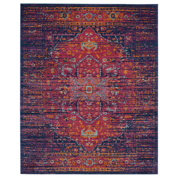 Safavieh Evoke Collection EVK275 Rug, Blue/Fuchsia, 10'x14'