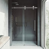 VIGO 72x74 Elan Frameless Sliding Shower Door, Chrome