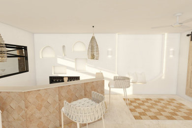 Design ideas for a mediterranean home design in Townsville.