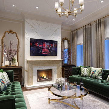Traditional Style Fireplace with Options