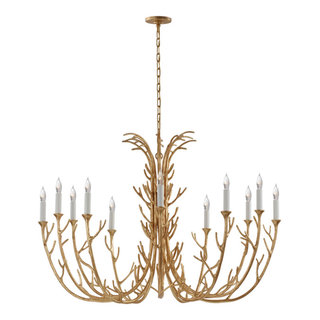 Silva Grande Chandelier in Antique Gold Leaf - Transitional - Chandeliers -  by Visual Comfort & Co.