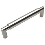 Door Corner - Contemporary Style Satin Nickel Bar Pulls, 5" Hole-Centers - Color/Finish: Satin Nickel