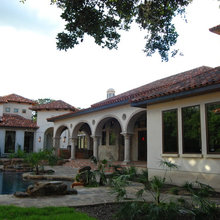arches on back patio