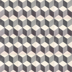 Grey Escher Cement Tile - Wall And Floor Tile