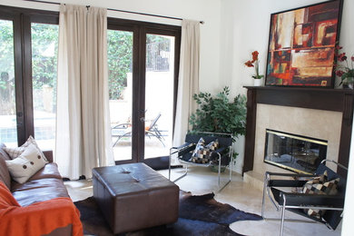 Home design - large modern home design idea in Los Angeles