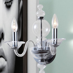 Harper Collection 2-Light 11" Polished Chrome Wall Sconce - Wall Sconces