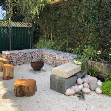 Casual Fire Pit Courtyard