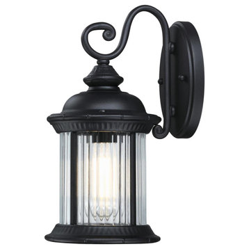 Westinghouse 6120700 New Haven 14" Tall Outdoor Wall Sconce - Textured Black