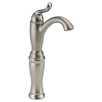 Delta Linden Single Handle Vessel Bathroom Faucet, Stainless, 794-SS-DST