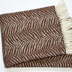 Tiger Throw with Fringe (Coffee) S/361 - Products
