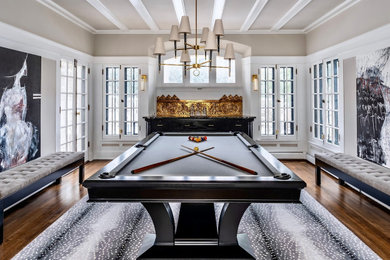 Example of a transitional dining room design in Chicago