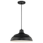Millennium - Millennium RWHC14-SB One Light Pendant, Satin Black Finish - Pendants are the perfect opportunity to blend a utilitarian task light with your own unique design style. Select a pendant light that will reflect not only a beautiful glow, but also your refinement and taste. Light bulbs are not included.