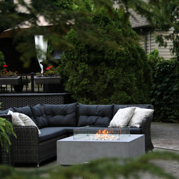 ENVY Ultralight Concrete Fire Table by Alera Decor