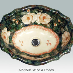 Hand Painted Drop-in Sinks by Atlantis - Bathroom Sinks