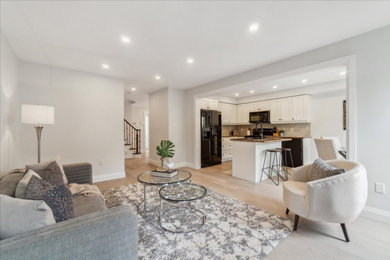 Inspiration for a contemporary living room remodel in Toronto