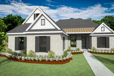 Home design - farmhouse home design idea in Dallas