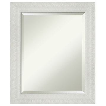 Mosaic White Beveled Wall Mirror - 20.5 x 24.5 in.