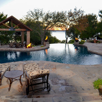 Bridgeport Freeform Infinity Pool and Cabana