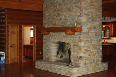 Inspiration for a rustic living room remodel in Other