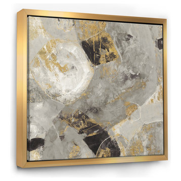 Designart Glam Gold Desert Neutral Modern Framed Wall Art, Gold, 46x46