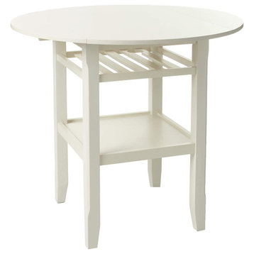 Rola Wooden Square Counter Height Dining Table in Cream