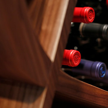 'Q-Curve' Wine Wall - Custom Wine Racking by Genuwine Cellars