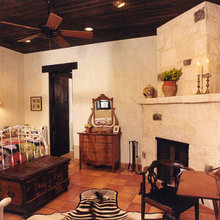 stone fireplace
