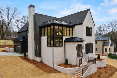 Example of a transitional exterior home design in Atlanta