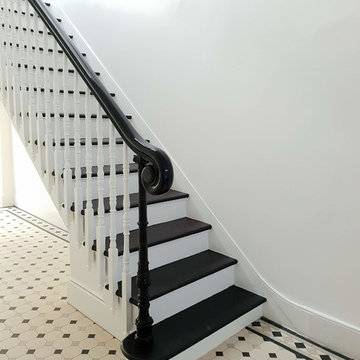 Three Floors Hallway Area Painted, water damage repair and exterior work