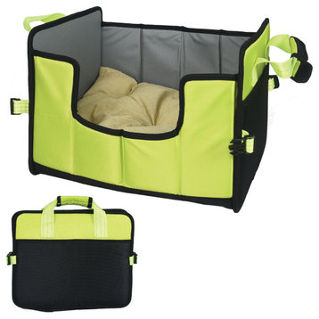 Pet Life 'Travel-Nest' Folding Travel Cat And Dog Bed, Large/Green