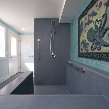 Colorful Basement and Spa Room in Petworth