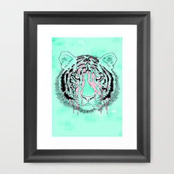 Tiger Framed Art Print by Okokume - Prints And Posters