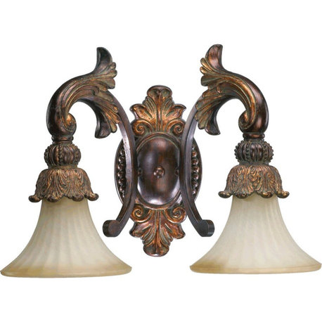 Quorum Madeleine 2-Light 13" Bathroom Vanity Light in Corsican Gold