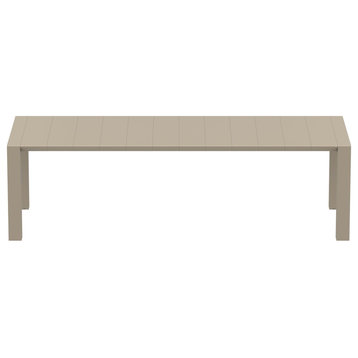 Compamia Vegas XL Extendable 102"-118" Dining Table, Taupe