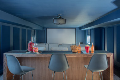 Trendy home theater photo