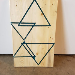 Mapped Wall Art: Triangles - Mixed Media Art