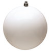 Vickerman N591211Dsv 4.75" White Shiny Ball Ornament, 4 Per Bag