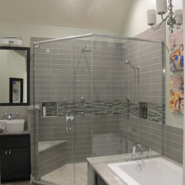 Rearranged Master Bathroom w/ Enlarged Shower