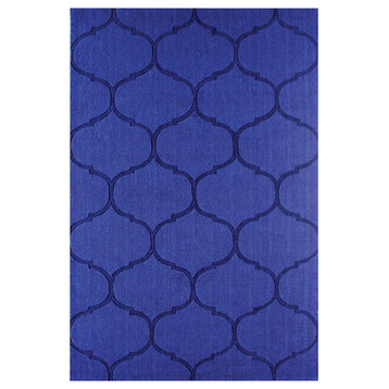 Dimond Nash Dash Handwoven Wool Rug, 16"x16", Blue, Sample